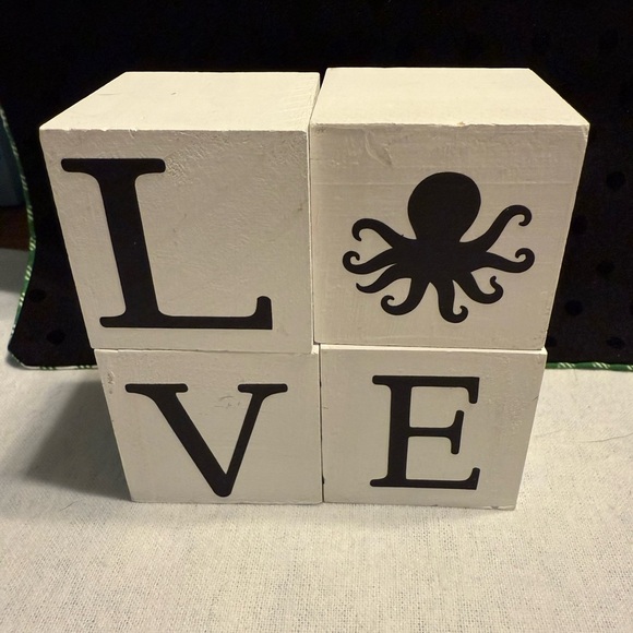 White HOME Decorative Blocks with Design - Picture 10 of 14